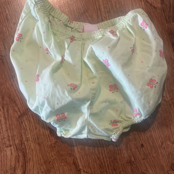 Green and Pink butterfly Kids Dress - Picture 6 of 6